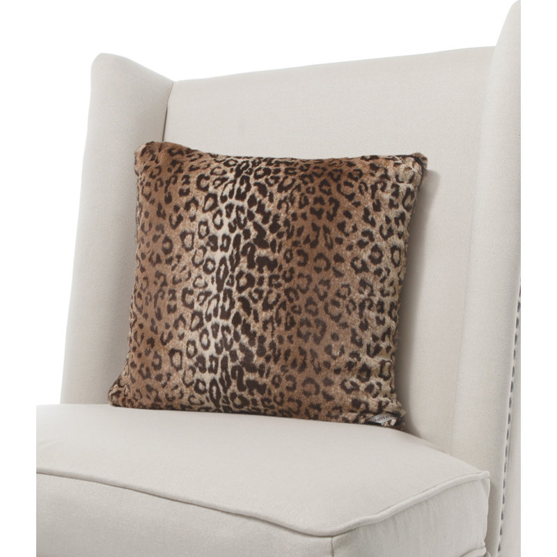 Little Giraffe Luxe Leopard Faux Fur Throw Pillow & Reviews Wayfair
